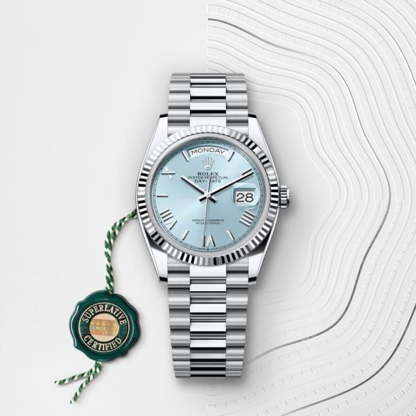 Role x Mens Oyster Day Date Sky Blue Heavy Quality